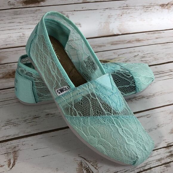 ~Toms Classic Mint Lace Shoes NEW - Picture 3 of 8